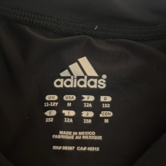 Adidas climalite long sleeve black performance shirt boys medium 11/12 years - Picture 2 of 5
